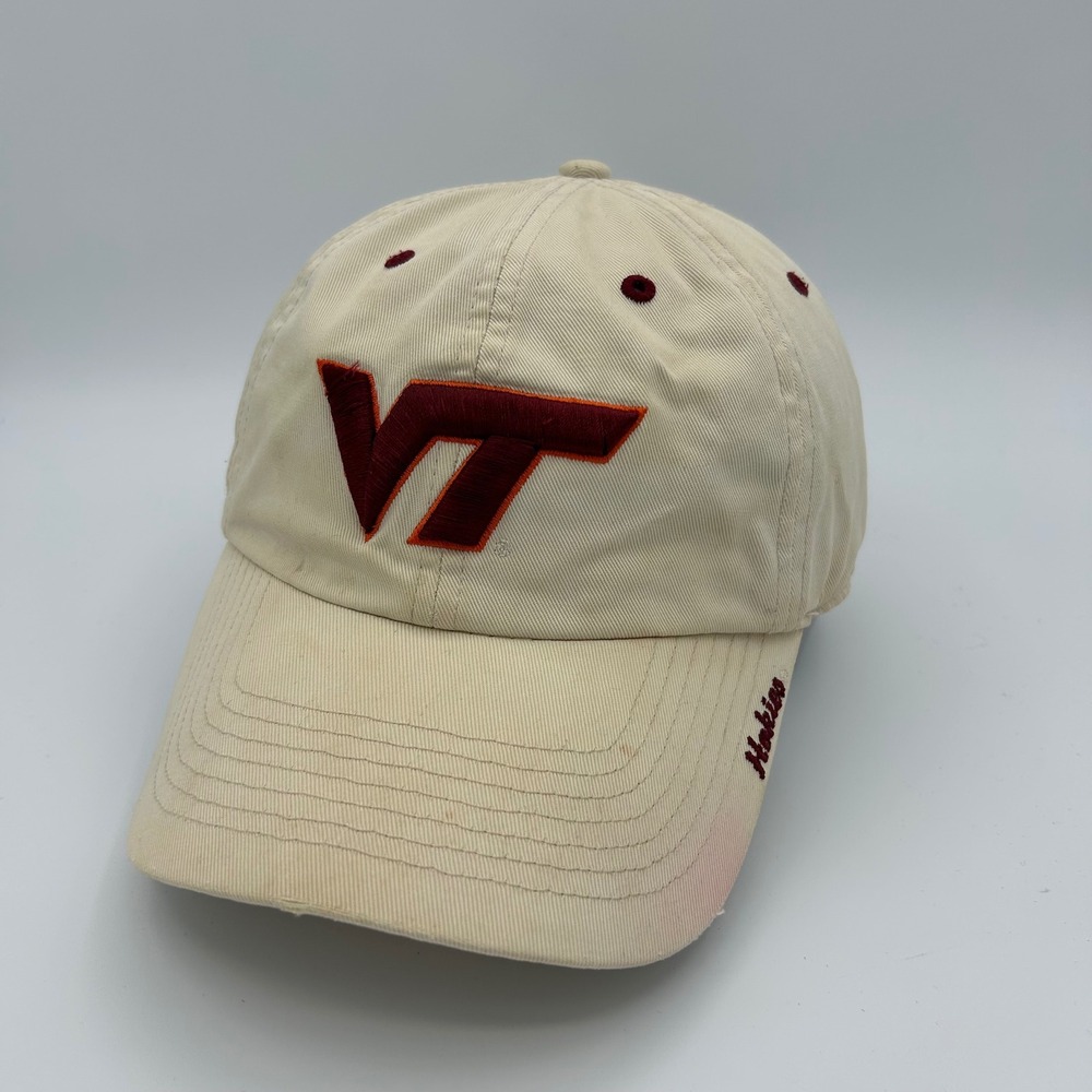 Virginia Tech Hat Twins Enterprise Unisex OSFA Beige NCAA Collegiate Vintage